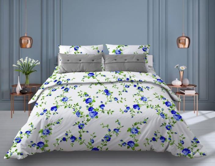 Простыня Розы голубой бязь - фото 1