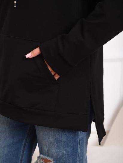 Толстовка футер с капюшоном (01074, черный) - фото 20