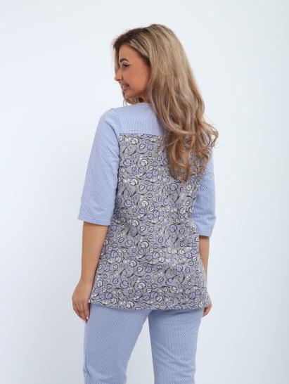 Пижама с брюками футер с начёсом (01059, серо-голубой) - фото 12