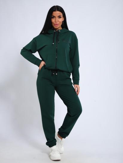 Костюм с брюками, футер с лайкрой 2-х нитка (00907, зеленый) - фото 1