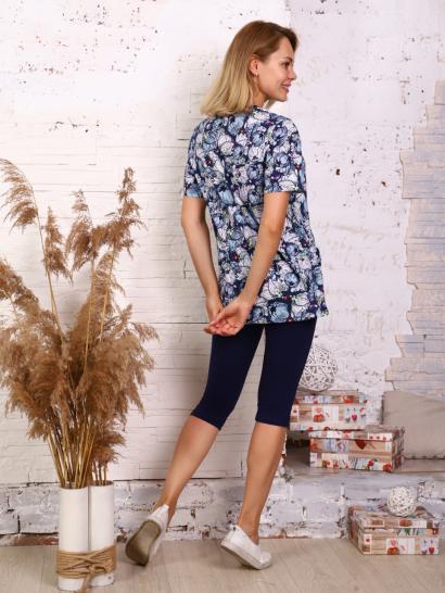 Костюм с бриджами (00698, синий) - фото 4