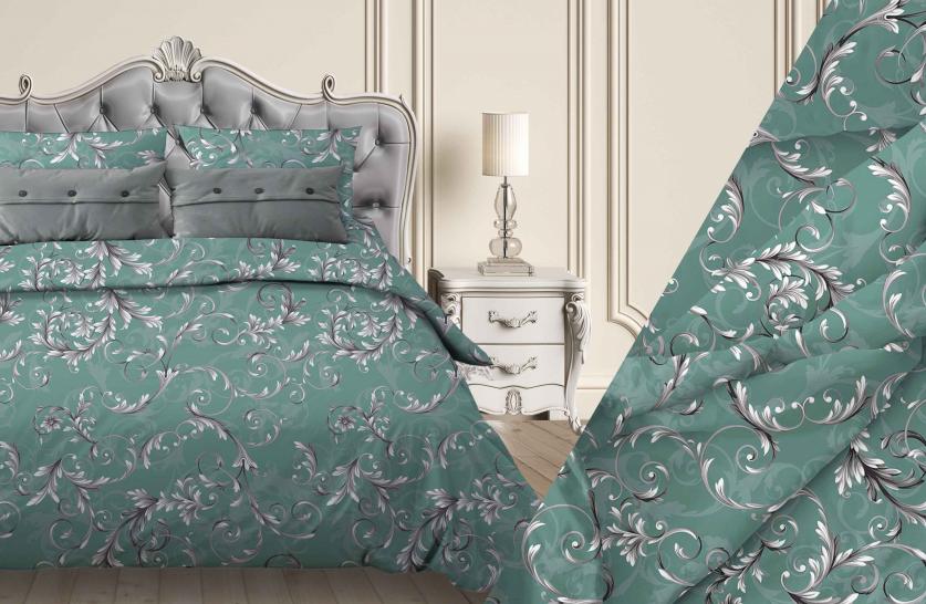 Ткань Валенсия бирюзово-зеленый Бязь 150 см  - фото 1