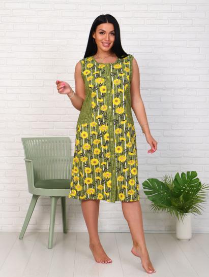 Халат женский на пуговицах, хаки (921-1) - фото 1