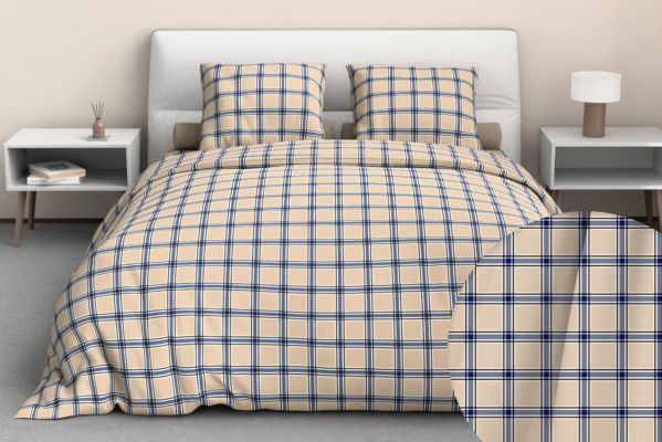 Ткань Таттерлайн бежевый Бязь 150 см  - фото 1 Ткань Таттерлайн бежевый Бязь 150 см  - фото 1