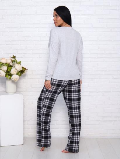 Костюм с брюками, принт, светло-серый меланж (957-2) - фото 7