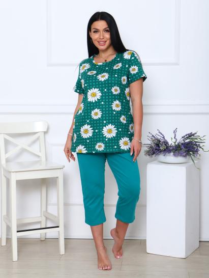 Костюм с бриджами, зеленый клетка (891-2) - фото 1