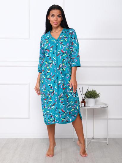 Халат женский на пуговицах с карманами (00958, изумрудный) - фото 12