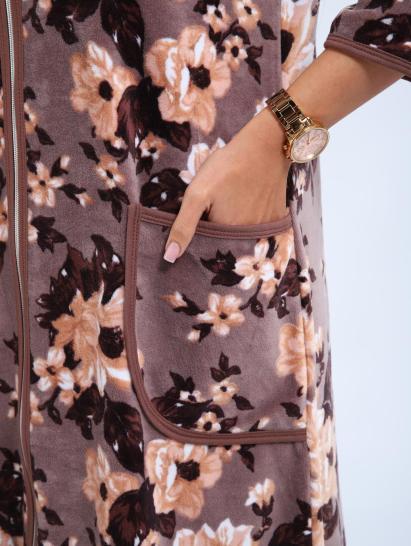 Халат велюровый на молнии (00941, бежевый) - фото 18