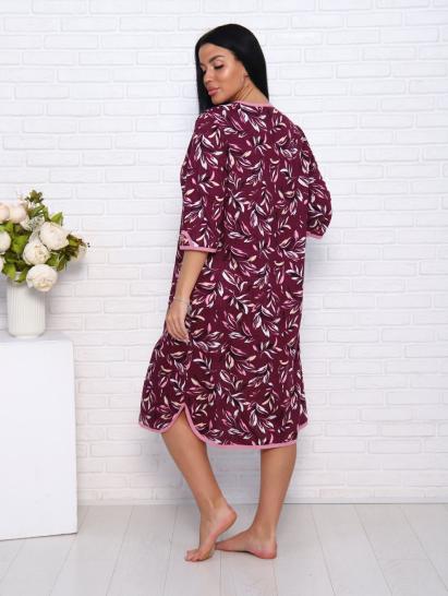Халат женский на пуговицах с карманами, бордо (958-1) - фото 7