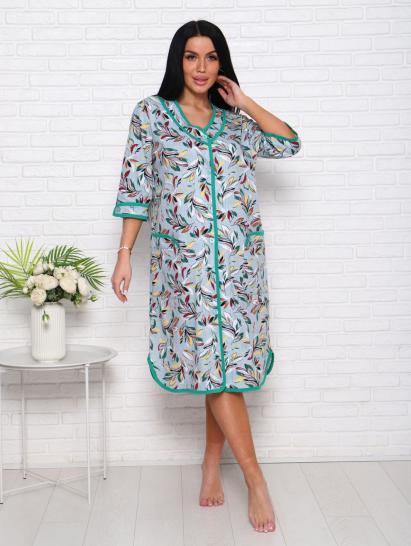 Халат женский на пуговицах с карманами, фисташковый (958-4) - фото 1