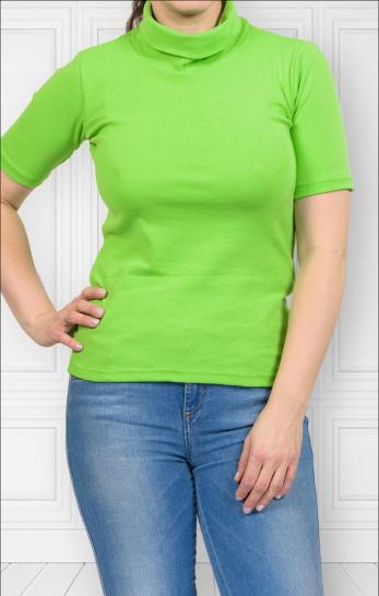 Водолазка женская, рибана с лайкрой (00837, салат) - фото 3