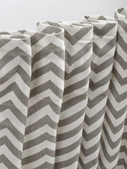 Шторы длинные Зигзаг серый - фото 2