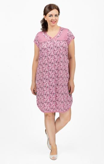 Сорочка трикотажная двойного крашения, сухая роза (659-7) - фото 1