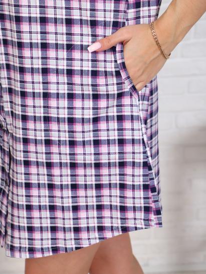 Халат - рубашка на пуговицах с карманами, сирень (890-3) - фото 15