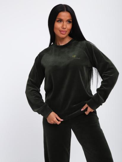 Костюм с брюками, велюровый (01065, хаки) - фото 2