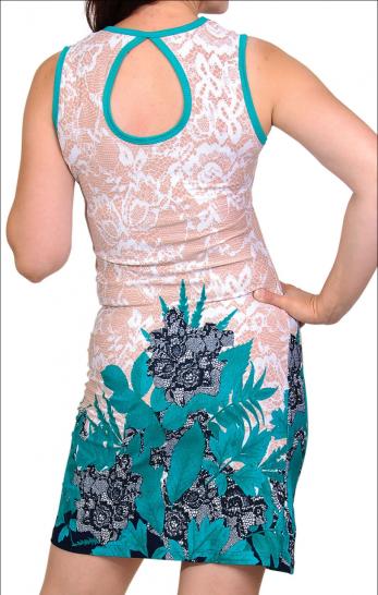 Платье из вискозы -  купон, изумруд (152-2) - фото 4