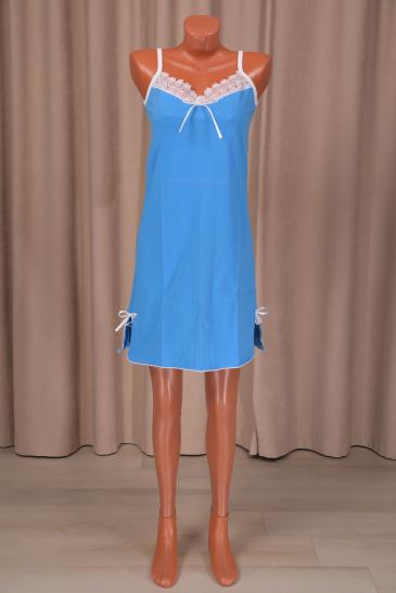 Сорочка с кружевом (00036, синий) - фото 1