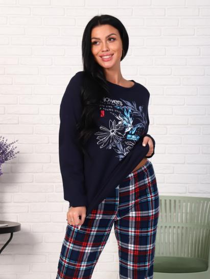 Костюм с брюками, футер с начесом, "Flowers" (876-1) - фото 3