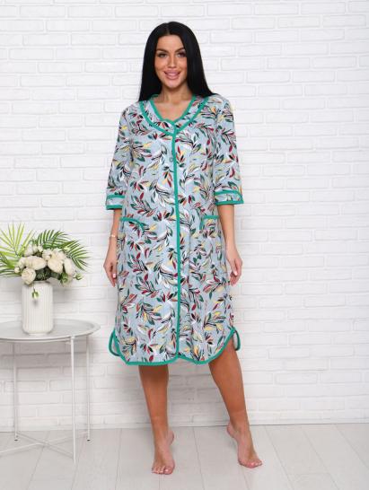 Халат женский на пуговицах с карманами, фисташковый (958-4) - фото 12