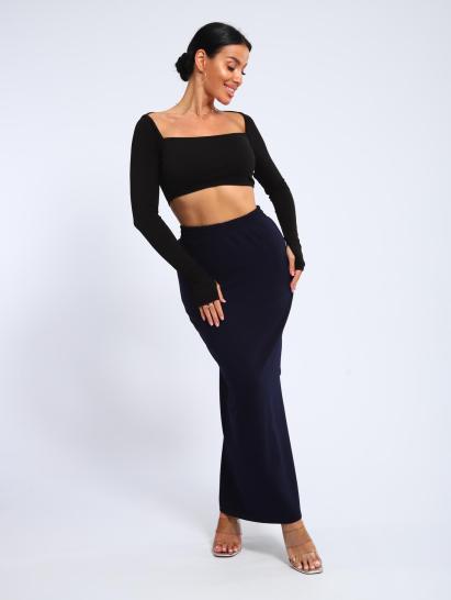 Юбка, футер (01056, темно-синий макси) - фото 16