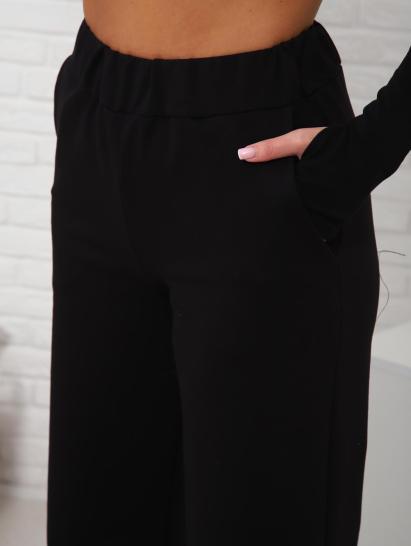 Брюки с карманами футер с лайкрой (01038, черный) - фото 14