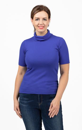 Водолазка женская, рибана с лайкрой (00837, василек) - фото 2
