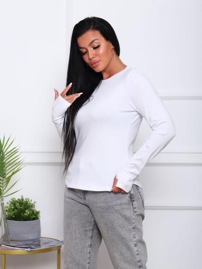 Лонгслив, кофта с длинным рукавом, белый (913-2) - фото 7