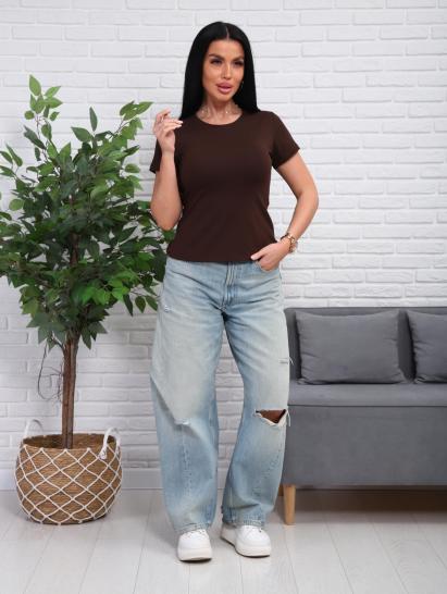 Футболка женская (01078, коричневый) - фото 12