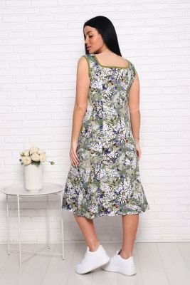 Сарафан с карманами (00981 вид 2, зеленый) - фото 2