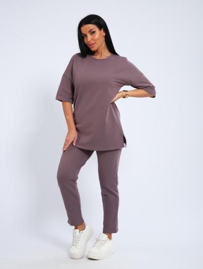 Костюм с брюками, футер с лайкрой (01048, капучино) - фото 13