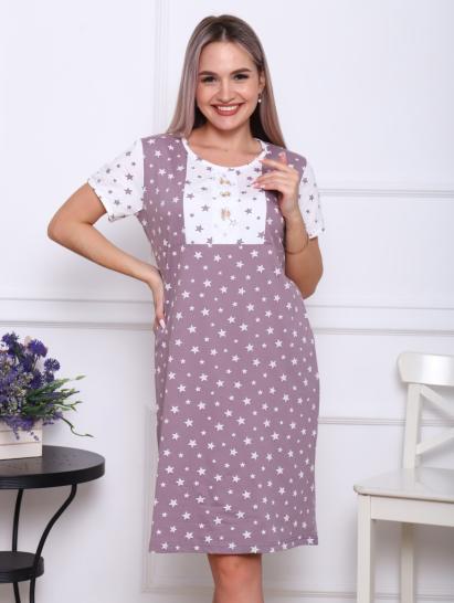 Сорочка с кружевом стрейч, кофе (897-2) - фото 7