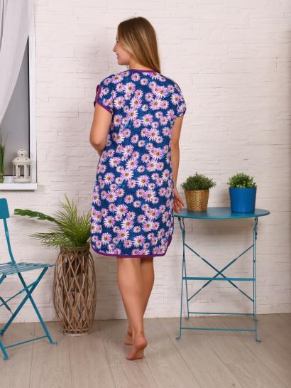 Халат женский на пуговицах, сирень (446-2) - фото 4