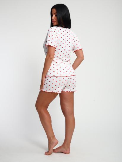 Пижама с шортами (01062, красный) - фото 8