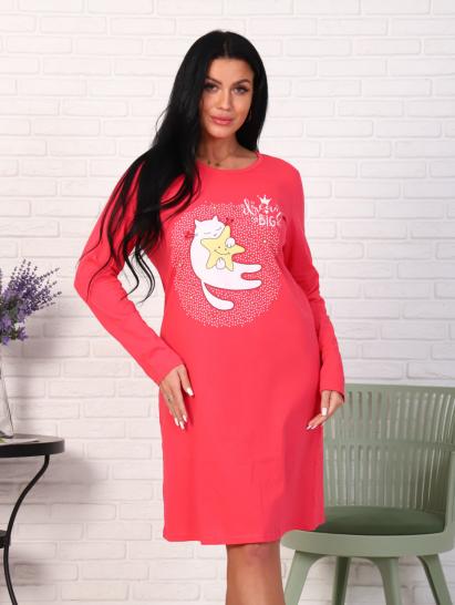 Сорочка с длинным рукавом, принт, красный 3 (788-19) - фото 2