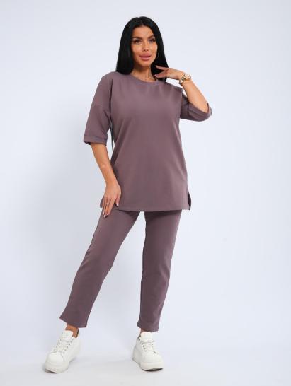 Костюм с брюками, футер с лайкрой (01048, капучино) - фото 15