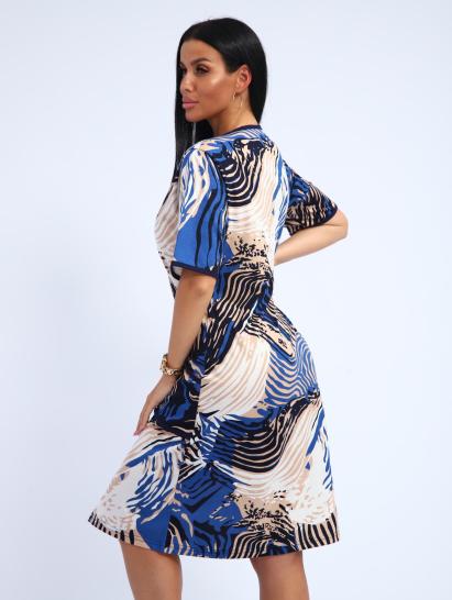 Халат женский на молнии с карманами (01057, синий) - фото 7