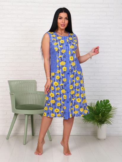 Халат женский на пуговицах, голубой (921-2) - фото 12