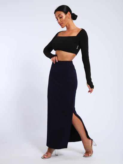 Юбка, футер (01056, темно-синий макси) - фото 1