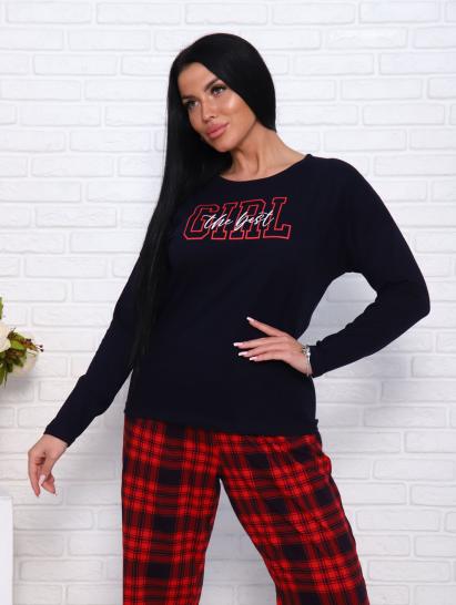 Костюм с брюками, принт, темно-синий (957-1) - фото 5