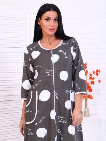 Халат махровый на молнии, серый (872-6) - фото 5