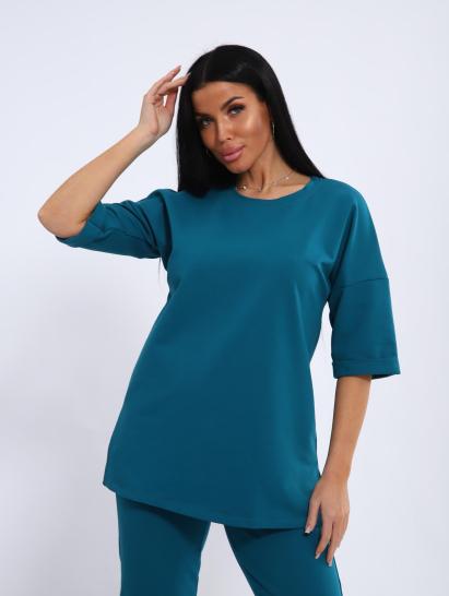 Костюм с брюками, футер с лайкрой (01048, бирюзовый) - фото 7