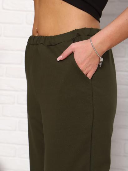 Брюки с карманами, футер с лайкрой 2-х нитка (00965, хаки) - фото 13