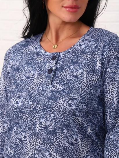 Сорочка из кулирки двойного крашения, синий (879-3) - фото 10