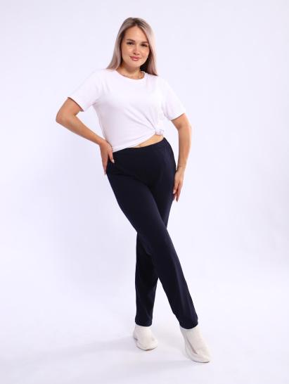 Брюки с карманами, интерлок (01034, темно-синий) - фото 1