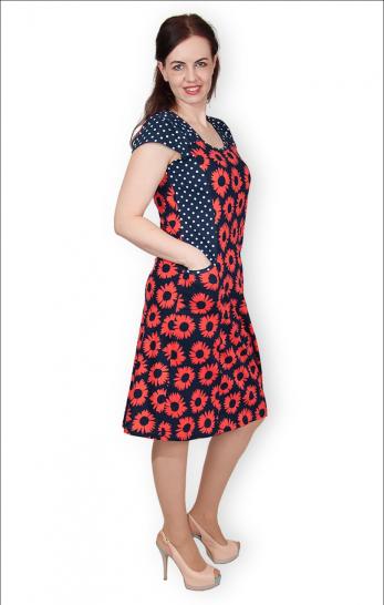 Платье трикотажное с карманами (264-11) - фото 3