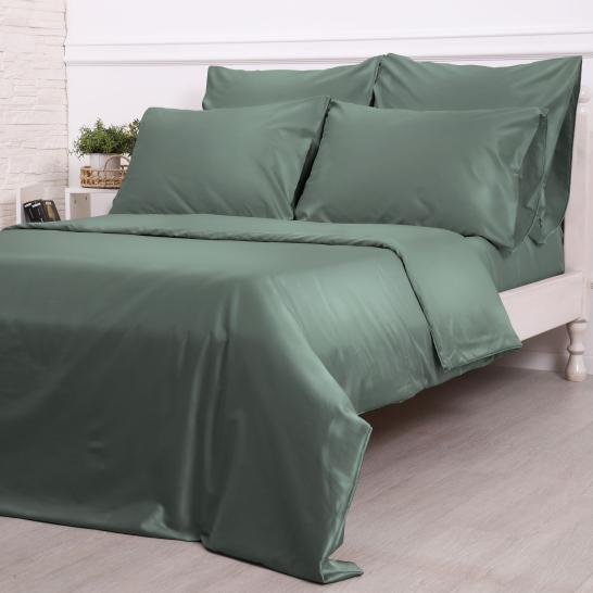 Наволочка Дымчатый изумруд Турецкий сатин - фото 1