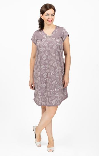 Сорочка трикотажная двойного крашения, кофе (659-6) - фото 1