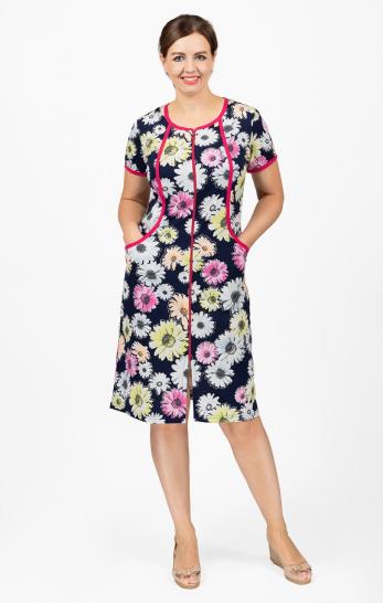 Халат женский на молнии с карманами (679-1) - фото 1