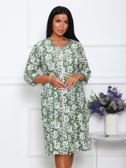 Халат махровый на молнии, зеленый (942-3) - фото 5