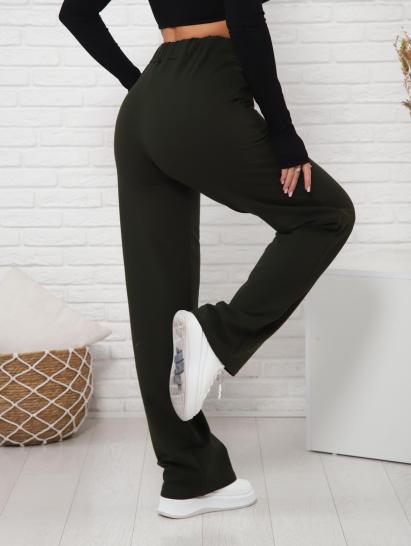 Брюки с карманами футер с лайкрой (01038, хаки) - фото 6